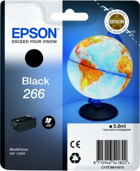 Black Epson 266 Ink Cartridge (T2661) Printer Cartridge