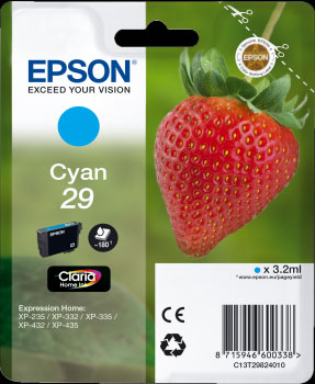 Cyan Epson 29 Ink Cartridge (T2982) Printer Cartridge