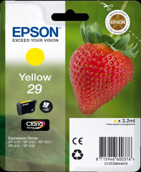 Yellow Epson 29 Ink Cartridge (T2984) Printer Cartridge