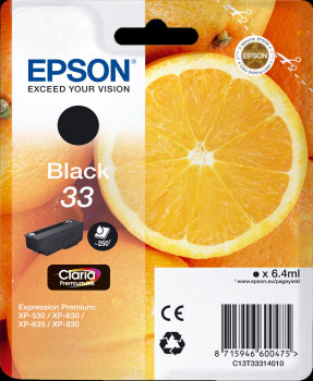Black Epson 33 Ink Cartridge (T3331) Printer Cartridge