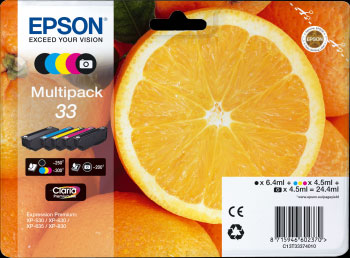 5 Colour Multipack Epson 33 Ink Cartridge (T3337) Printer Cartridge