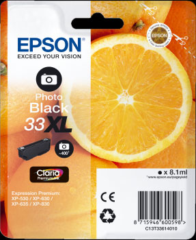 Photo Black Epson 33XL Ink Cartridge (T3361) Printer Cartridge