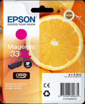 Magenta Epson 33XL Ink Cartridge (T3363) Printer Cartridge