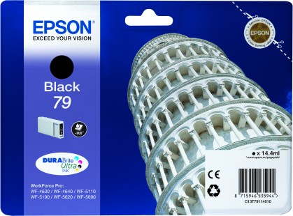 Black Epson 79 Ink Cartridge T7911 Printer Cartridge