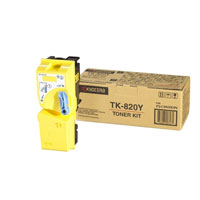 Yellow Kyocera TK-820Y Toner Cartridge (TK820Y) Printer Cartridge