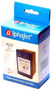 Alphajet Replacement Colour Ink Cartridge (Alternative to HP No 57, C6657A)
