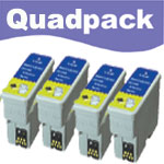 Compatible Quad Pack Black Ink Cartridges for T015401