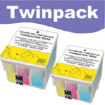 Compatible Twin Pack Colour Ink Cartridges for S020036