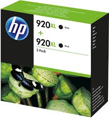 HP 920XL Ink Cartridge High Capacity Black Twin Pack