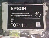 Epson T0711H DuraBrite Ultra High Capacity Single Black Ink Cartridge (Clear Pack)