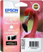 Epson T0870 Twin Pack UltraChrome Hi-Gloss2 Gloss Optimizer Ink Cartridges