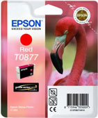 Epson T0877 UltraChrome Hi-Gloss2 Red Ink Cartridge