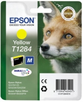 Epson T1284 DuraBrite Ultra Fox Standard Capacity Yellow Ink Cartridge