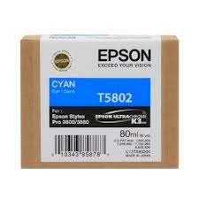 Cyan Epson T5802 Ink Cartridge (C13T580200) Printer Cartridge
