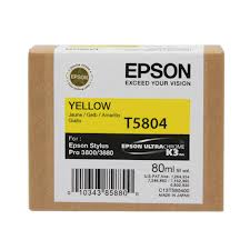 Yellow Epson T5804 Ink Cartridge (C13T580400) Printer Cartridge