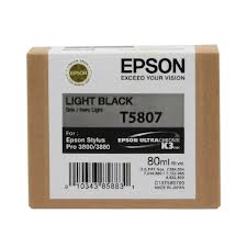 Light Black Epson T5807 Ink Cartridge (C13T580700) Printer Cartridge