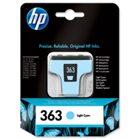 Hewlett Packard C8774EE HP363 Original Light Cyan Ink Cartridges