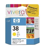 HP 38 Vivera Yellow Pigment Ink Cartridge - C9417A