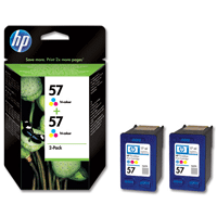 HP 57 Twin Pack Colour Ink Cartridges C9503A