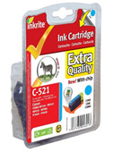 Inkrite Premium CLI 521C Cyan Ink Cartridge ( 521 Cyan )