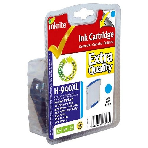 Inkrite Compatible 940XL Cyan Ink Cartridge for HP C4907A