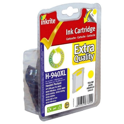 Inkrite Compatible 940XL Yellow Ink Cartridge for HP C4909A