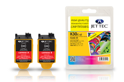 Jettec K30CX2 Replacement Twin Pack Colour Ink Cartridges (Alternative to Kodak 30 8898033)