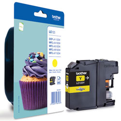 Brother Yellow Ink Cartridge, LC-123Y