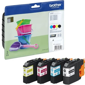 Brother LC221 Quad Pack Colour Ink Cartridge Multipack (LC221BK/LC221C/LC221M/LC221Y)