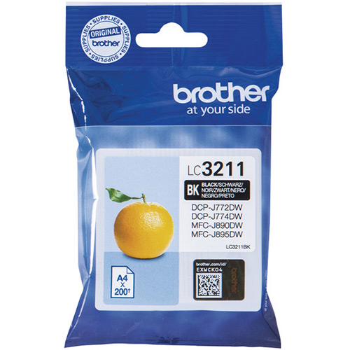 Brother LC3211BK Black Ink Cartridge - LC-3211BK Inkjet Printer Cartridge