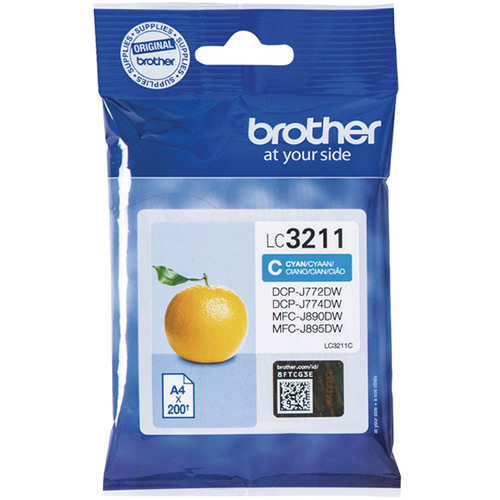Brother LC3211C Cyan Ink Cartridge - LC-3211C Inkjet Printer Cartridge