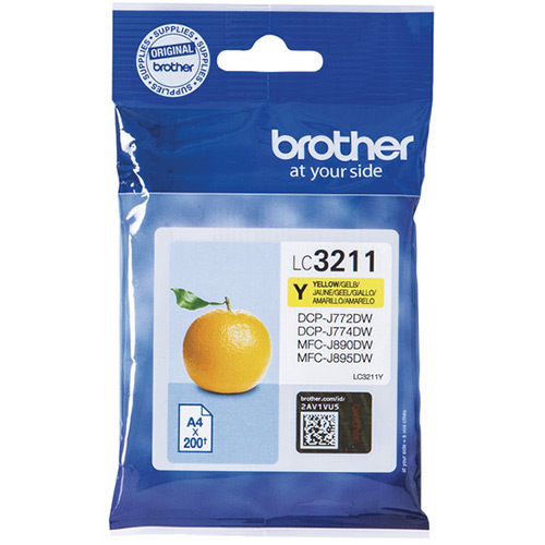 Brother LC3211Y Yellow Ink Cartridge - LC-3211Y Inkjet Printer Cartridge