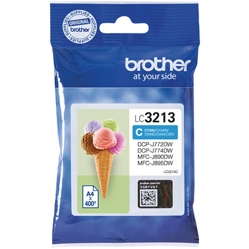 Brother LC3213C High Capacity Cyan Ink Cartridge - LC-3213C Inkjet Printer Cartridge