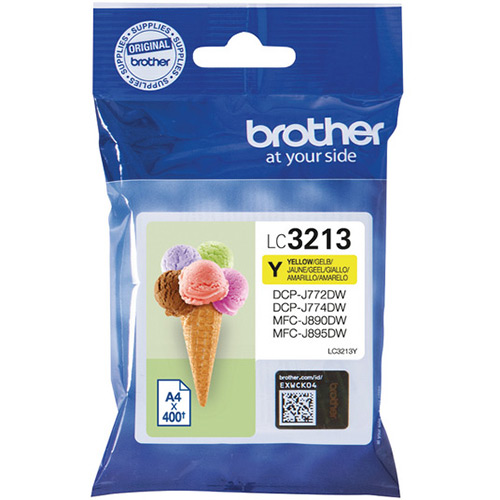 Brother LC3213Y High Capacity Yellow Ink Cartridge - LC-3213Y Inkjet Printer Cartridge