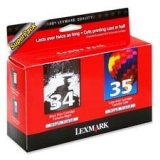 Lexmark High Capacity No 34 Black & No 35 Colour Ink Cartridges