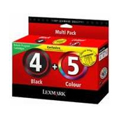 Lexmark Multi Pack No 4 Black and No 5 Colour Ink Cartridges - 0080D2975