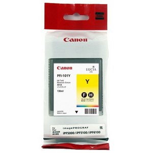 Canon PFI 101Y Yellow Ink Cartridge, 130ml