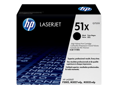 HP 51X High Capacity Black Laser Toner Cartridge - Q7551X