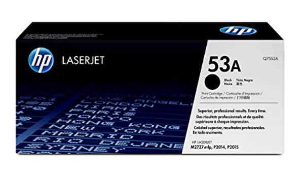 HP 53A Standard Capacity Black Toner Laser Cartridge - Q7553A