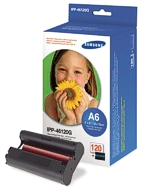 Samsung IPP 46120G Color Ribbon Cartridges plus 120 Sheets 4" x 6" Post Card Size Photo Paper