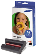 Samsung IPP 4640G Color Ribbon Cartridges plus 40 Sheets 4" x 6" Post Card Size Photo Paper