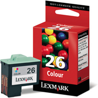 Lexmark Z25L 10N0026E Lexmark No 26 Colour Ink Cartridge