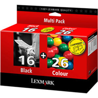 Lexmark Z602 80D2126 Lexmark High Capacity No 16 Black & No 26 Colour Ink Cartridges