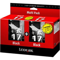 Lexmark Z25L 80D2954 Lexmark No 17 Twin Pack High Capacity Black Ink Cartridge