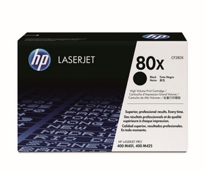 HP LaserJet 5 CF280X HP High Capacity 80X Laser Toner Cartridge, 6.8K Page Yield