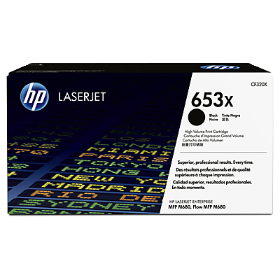 HP LaserJet 5 CF320X HP 653X Black Toner Cartridge, 21K Page Yield