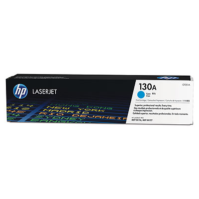 HP LaserJet 5 CF351A HP 130A Cyan Toner Cartridge, 1K Page Yield