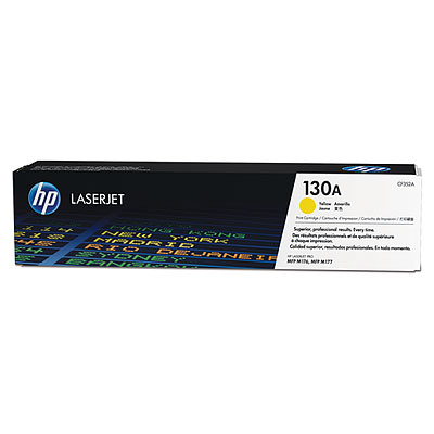 HP LaserJet 5 CF352A HP 130A Yellow Toner Cartridge, 1K Page Yield