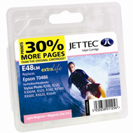 Epson R300 Ink Cartridges E48LM Jet Tec (Made in the UK) E48LM Light Magenta Ink Cartridge for T048640, 13ml