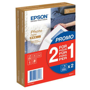 S042171: Epson 4x6 Photo Paper, 70 Sheets, Buy One Get One Free